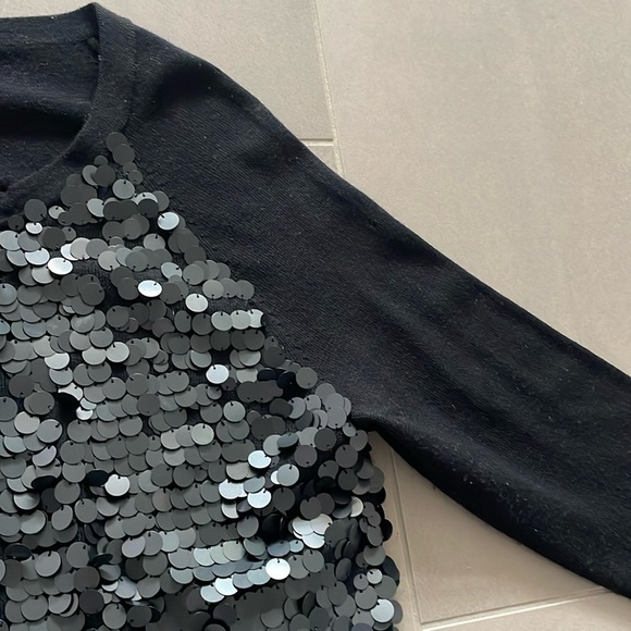 J. Crew sequin Paillette merino wool cardigan w zipper - Picture 9 of 17